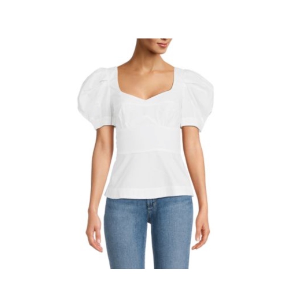 TANYA TAYLOR Aliyah Puff Sleeve Top